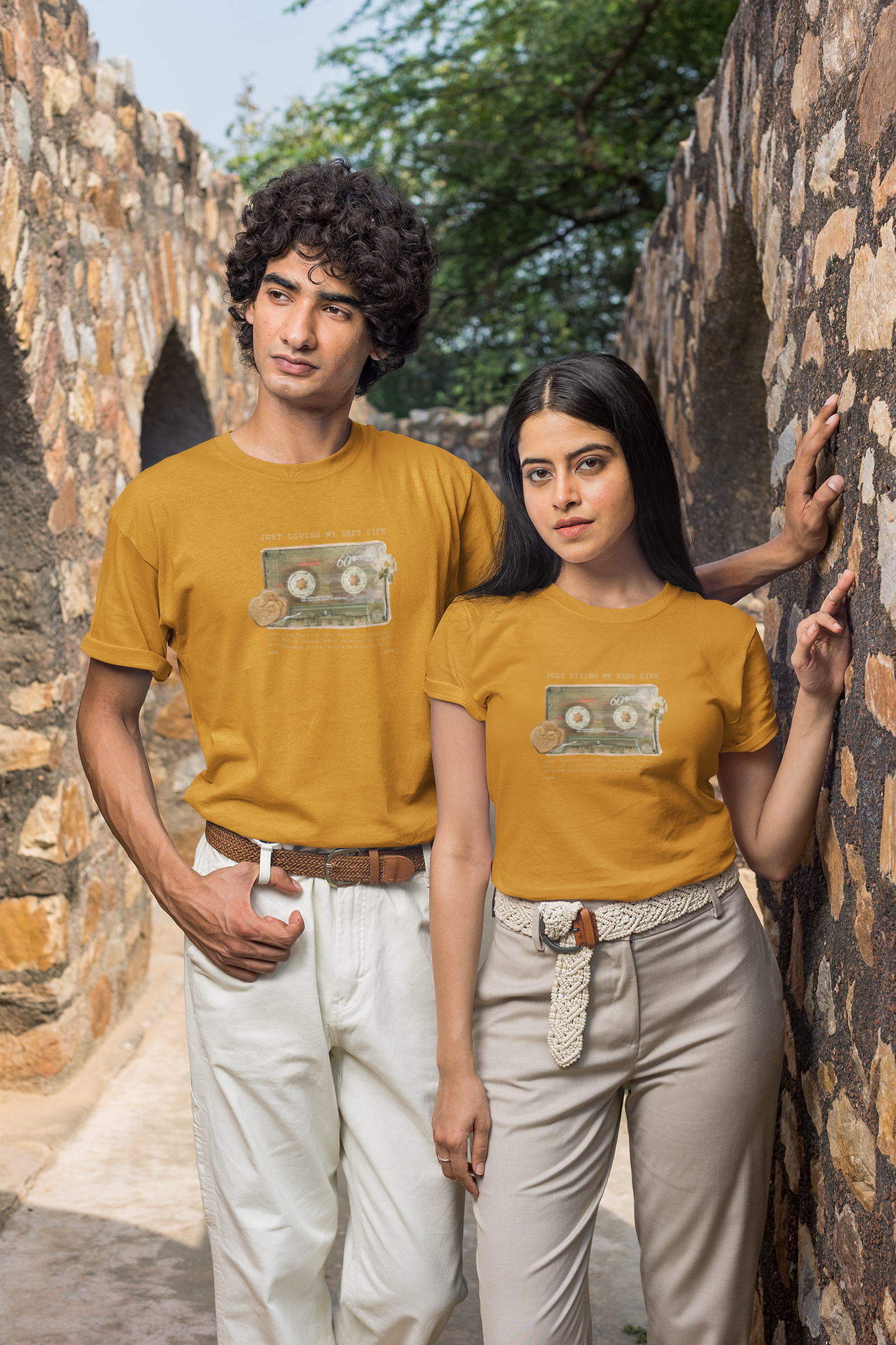 Caste Heritage Collection Regular Fit T-Shirt - Green Cotton