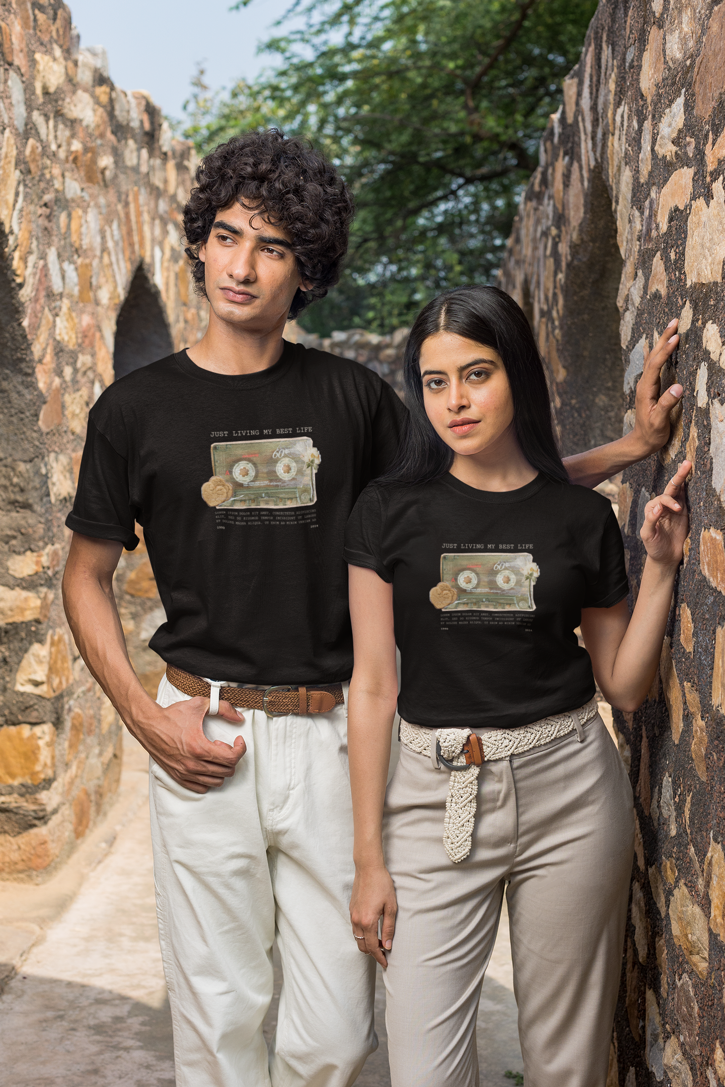 Caste Heritage Collection Regular Fit T-Shirt - Green Cotton