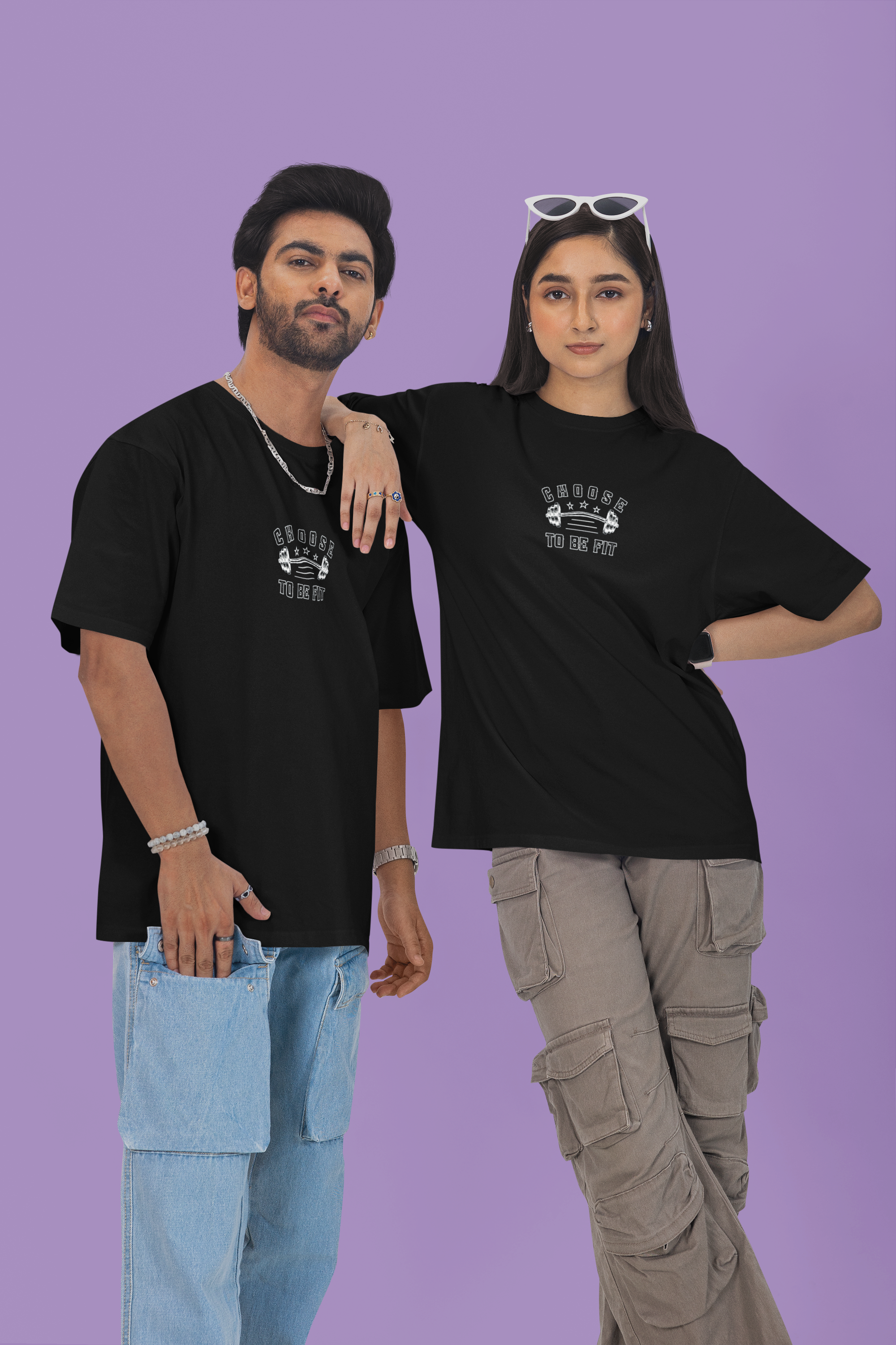 Choose to be Fit Oversized T-Shirt - Green Cotton
