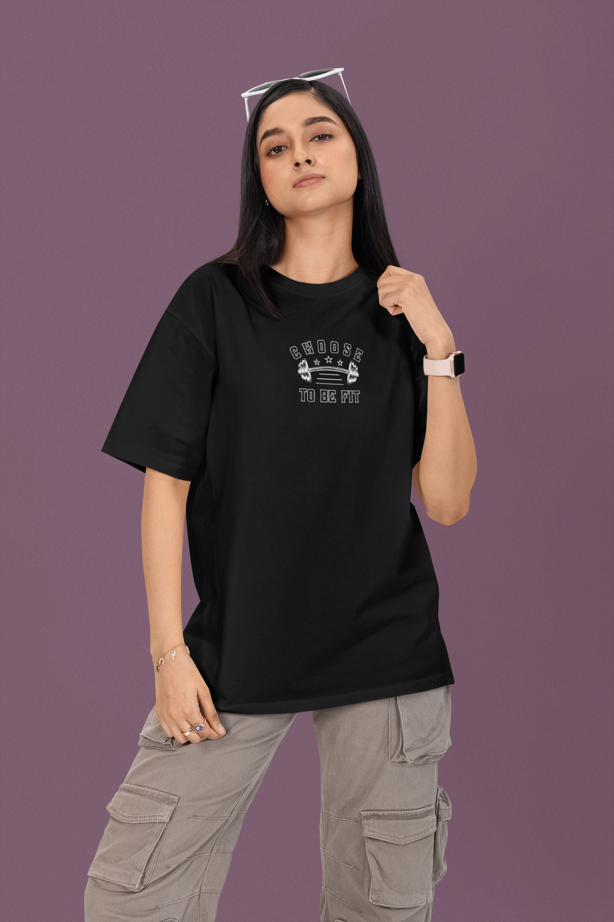 Choose to be Fit Oversized T-Shirt - Green Cotton
