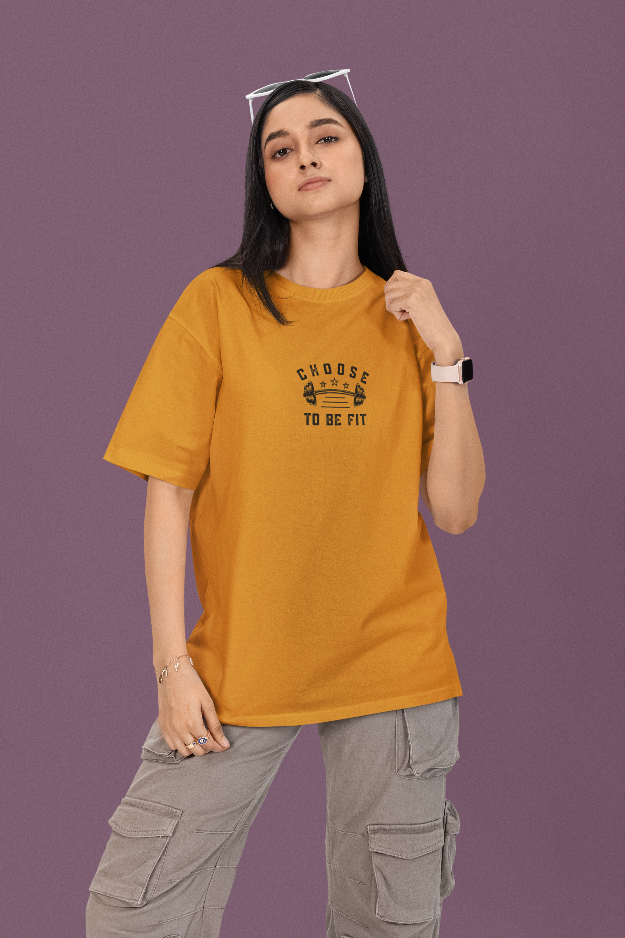 Choose to be Fit Oversized T-Shirt - Green Cotton