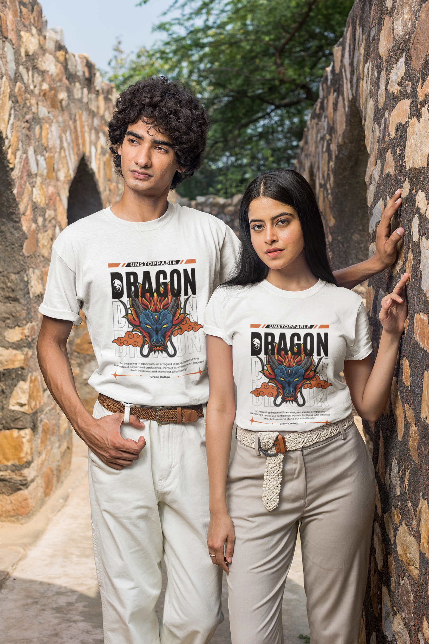 Dragon Spirit Essential Regular Fit T-Shirt - Green Cotton