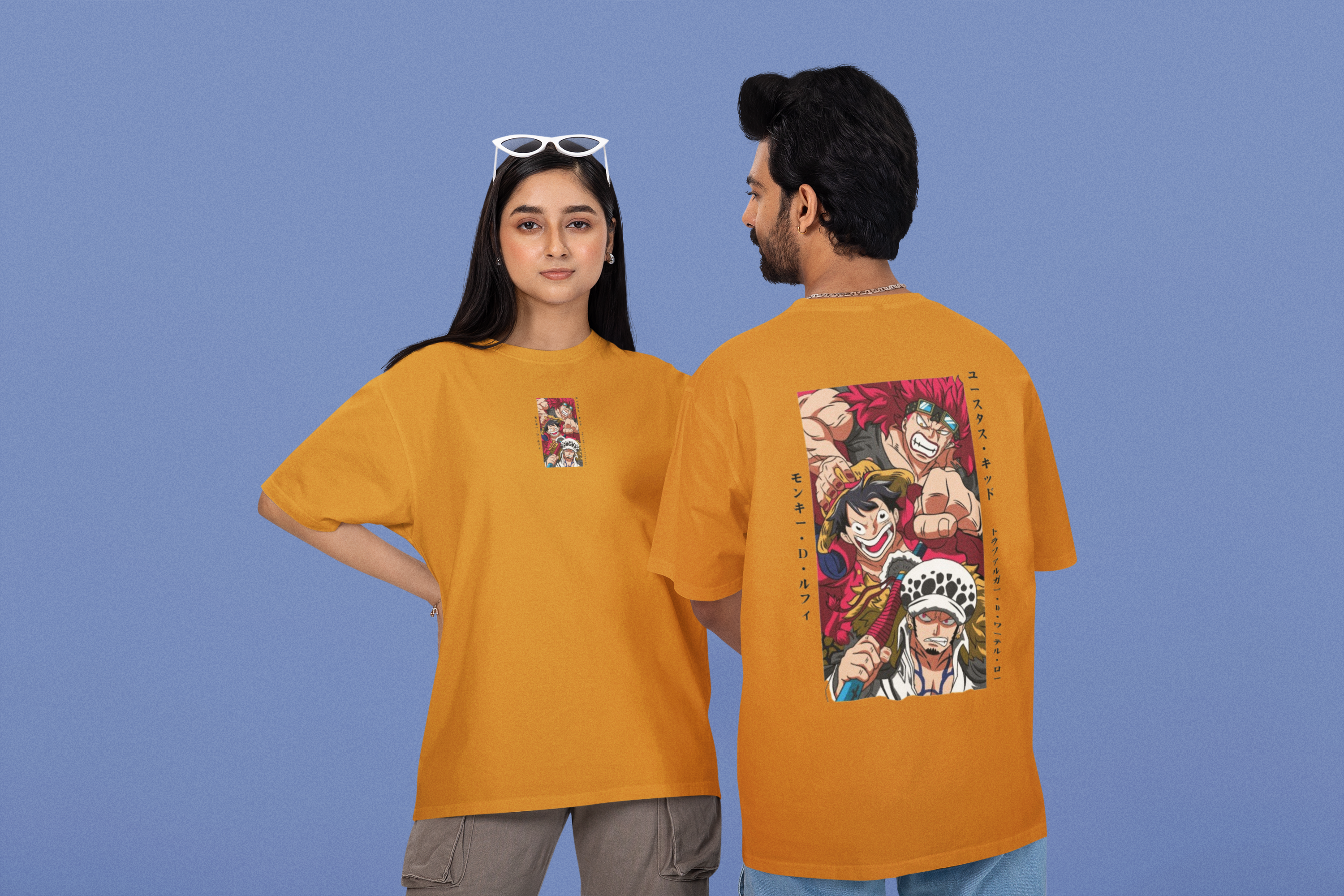 One Piece anime Oversized T-Shirt - Green Cotton