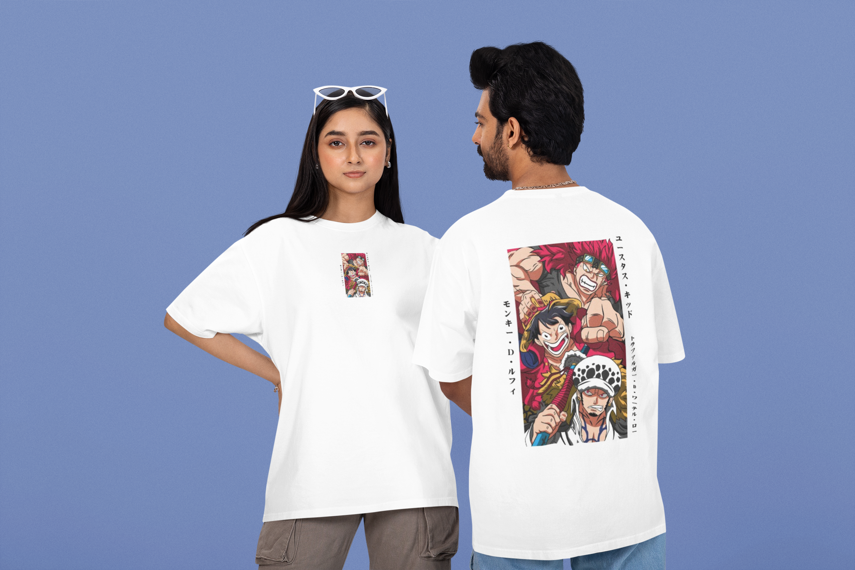 One Piece anime Oversized T-Shirt - Green Cotton
