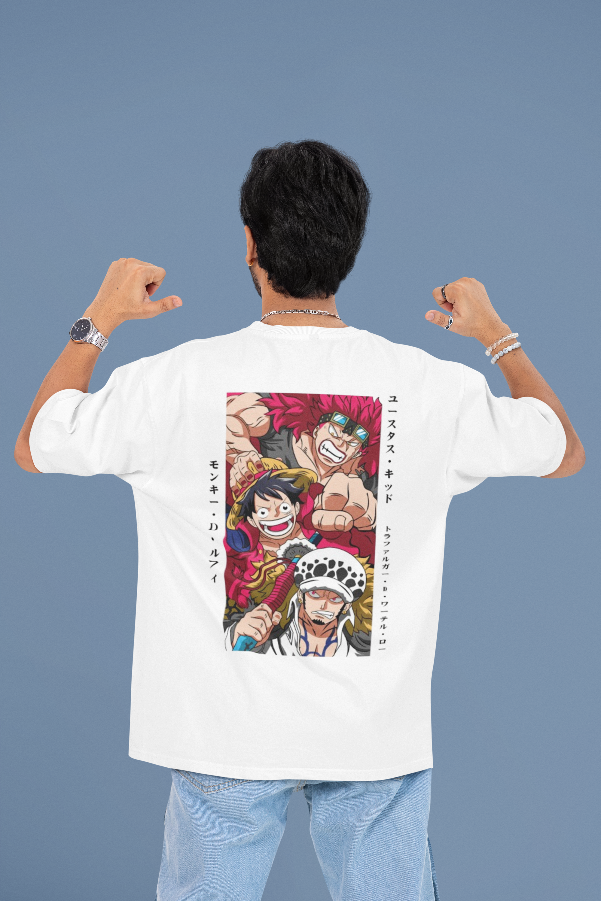 One Piece anime Oversized T-Shirt - Green Cotton
