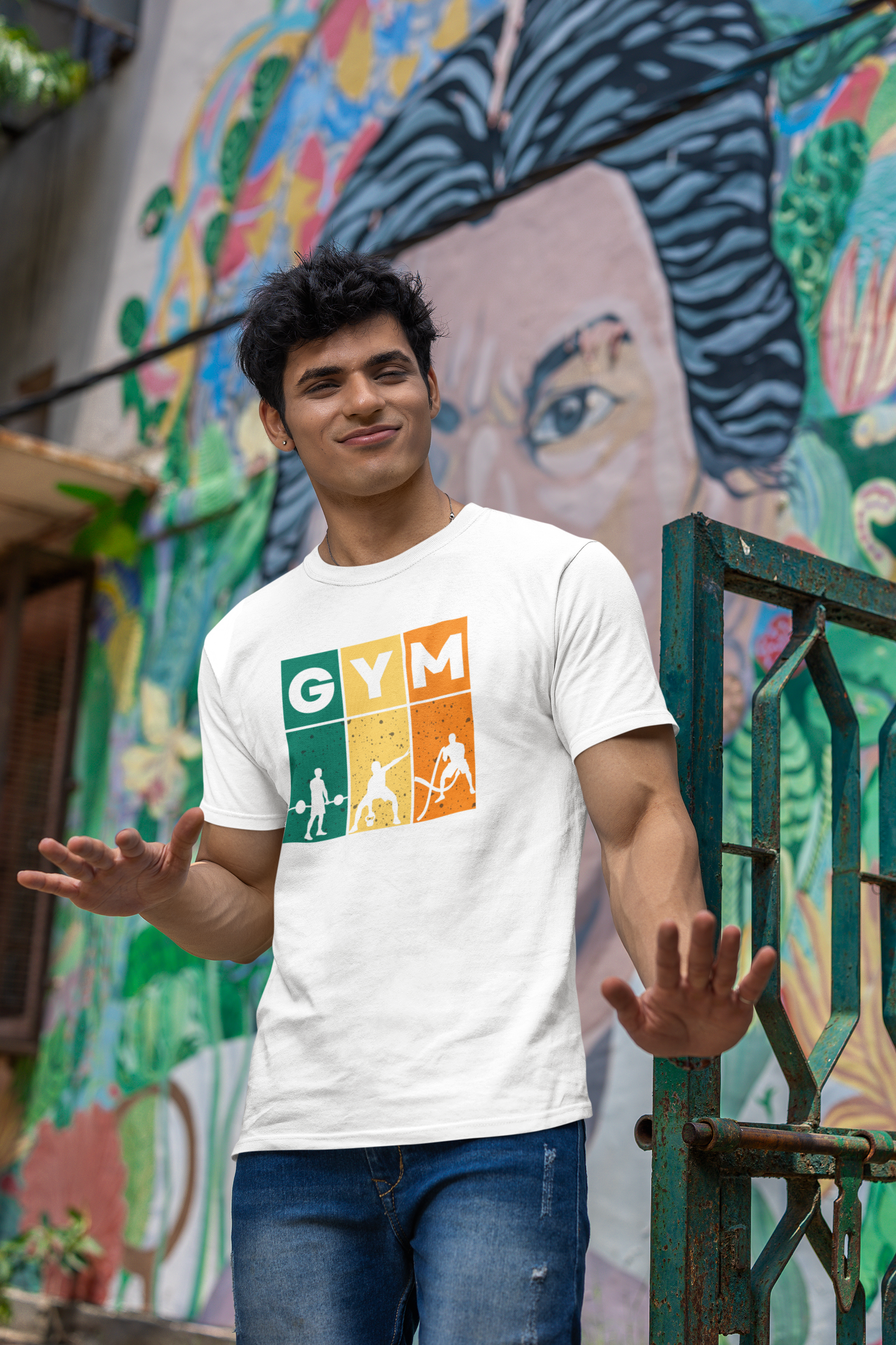 GymPro Performance Regular Fit T-Shirt - Green Cotton