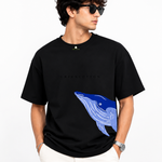 Dolphine Black Oversize T-Shirt`