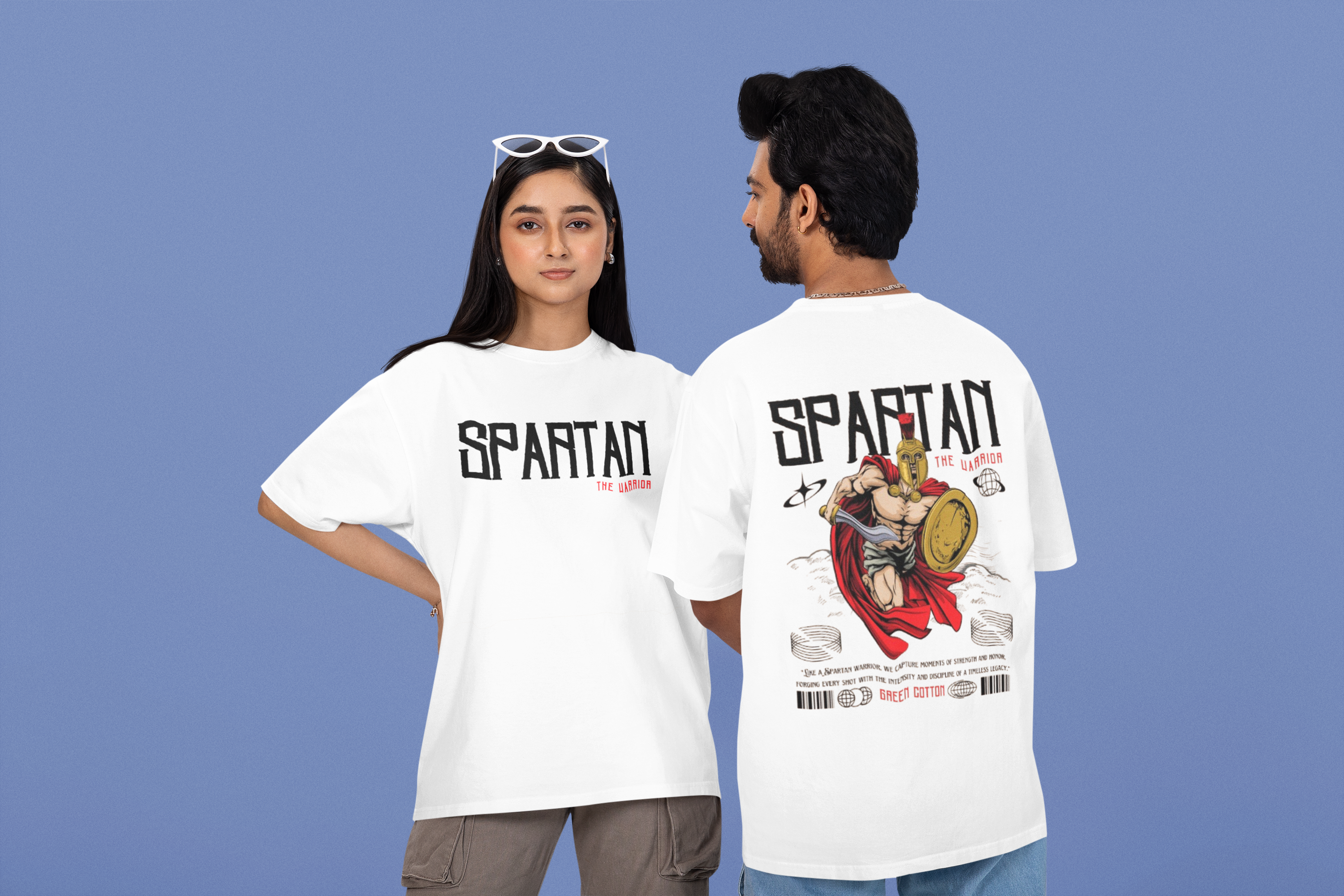 Spartan Oversized Premium T-Shirt - Green Cotton