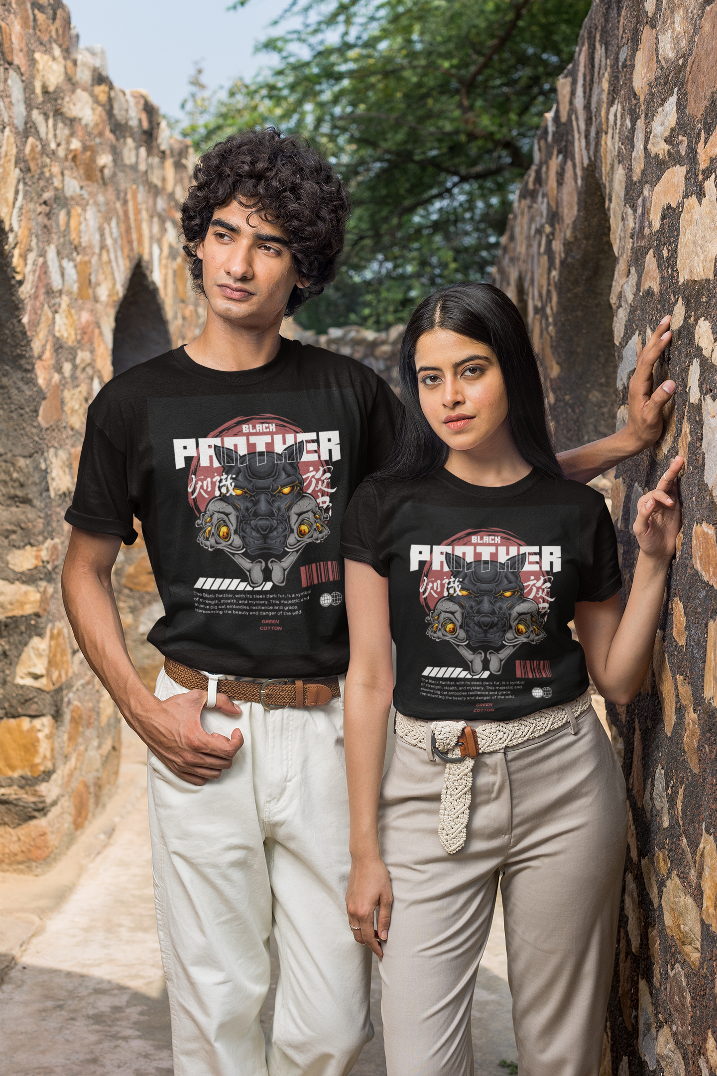 Panther Legacy Regular Fit T-Shirt - Green Cotton
