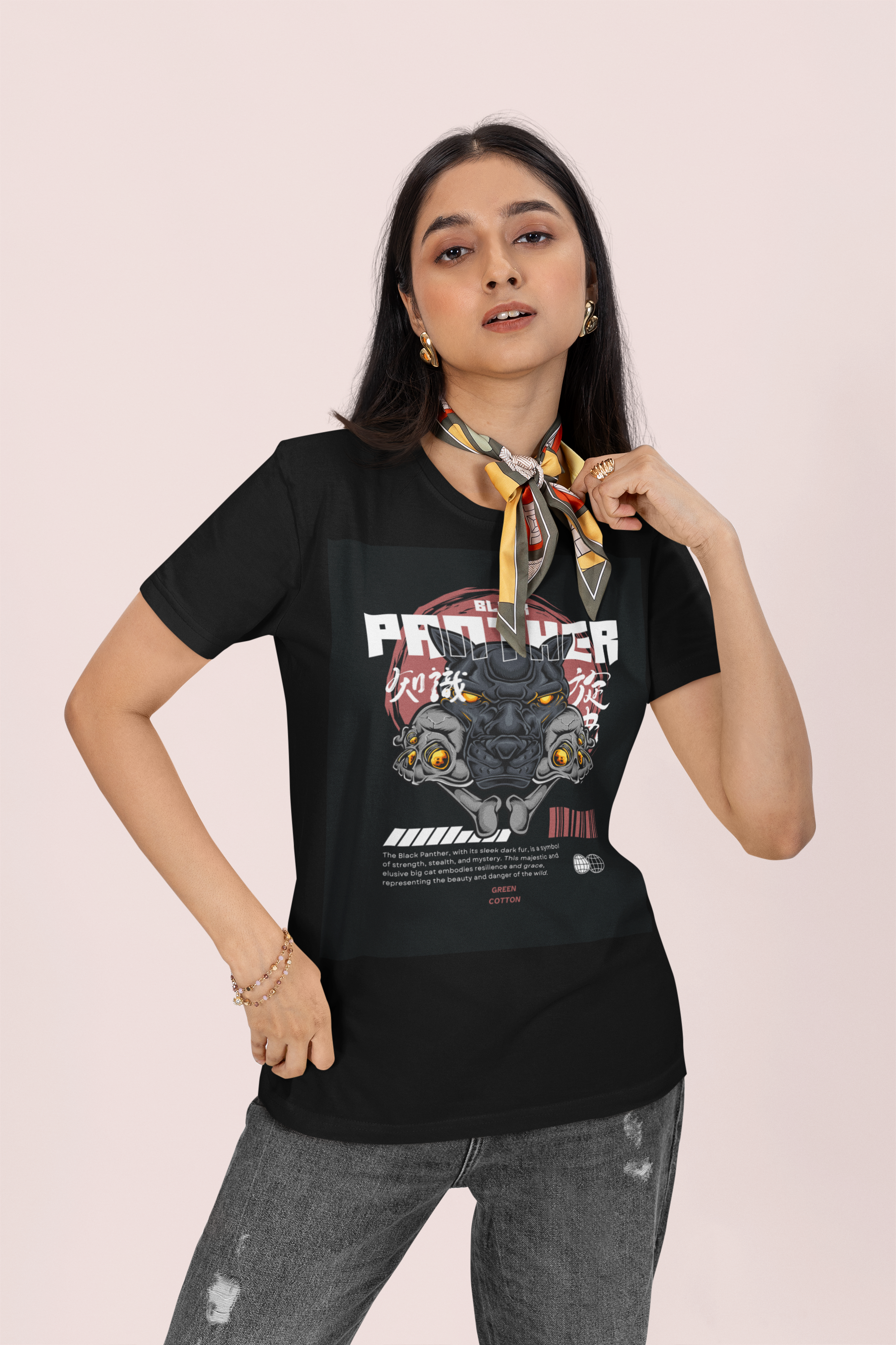 Panther Legacy Regular Fit T-Shirt - Green Cotton