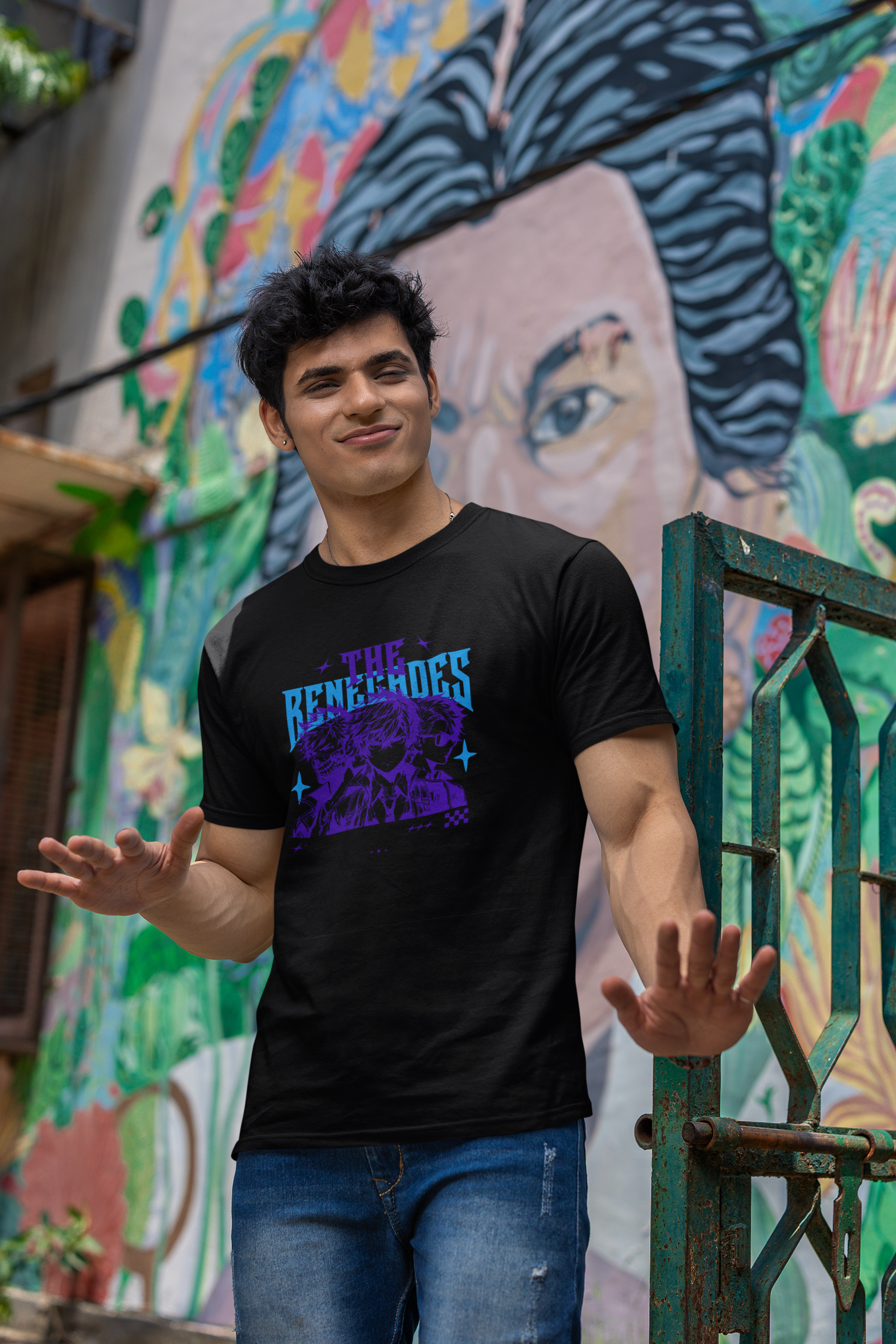 Renegade Vision Regular Fit T-Shirt - Green Cotton