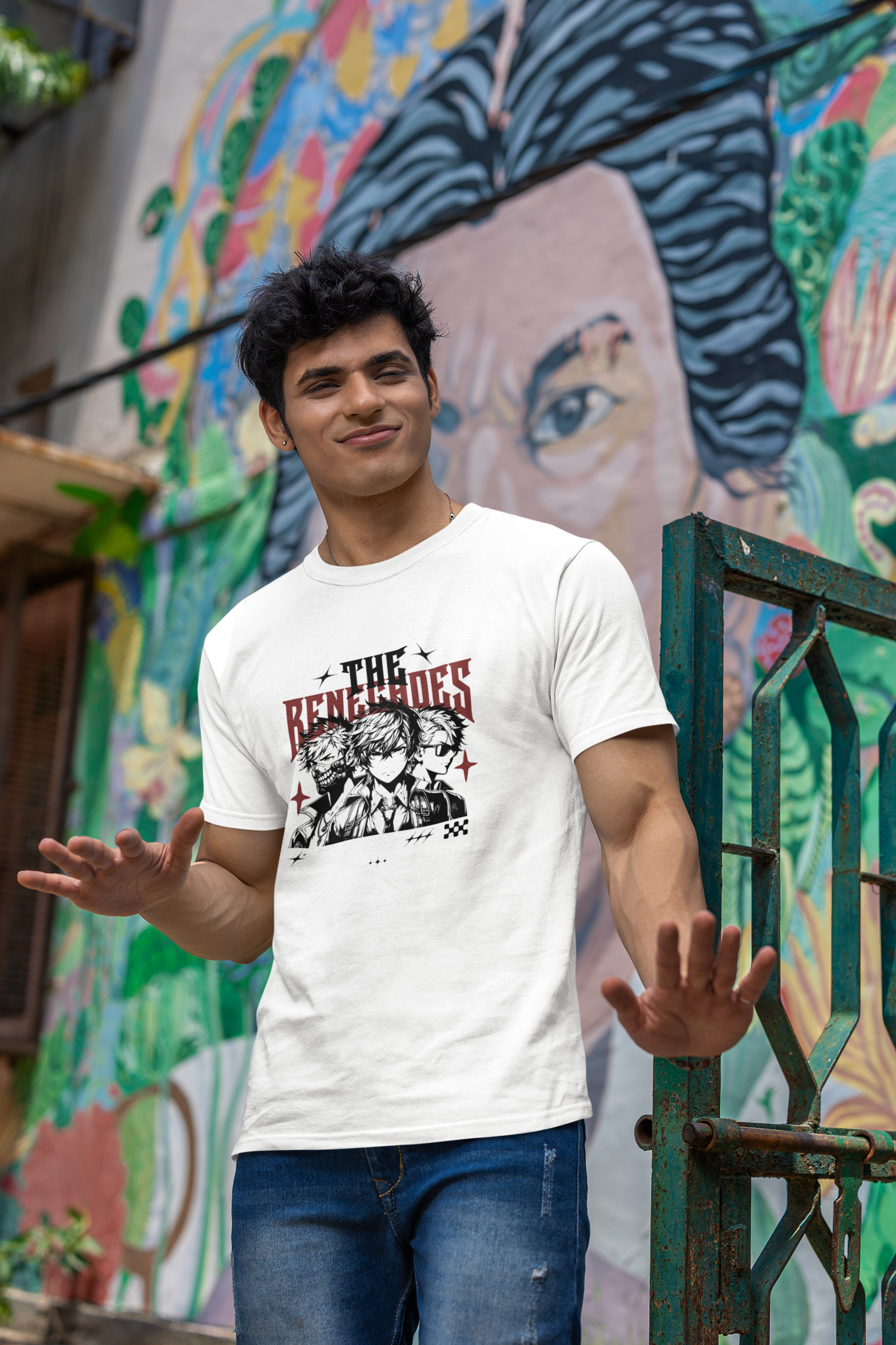 Renegade Vision Regular Fit T-Shirt - Green Cotton