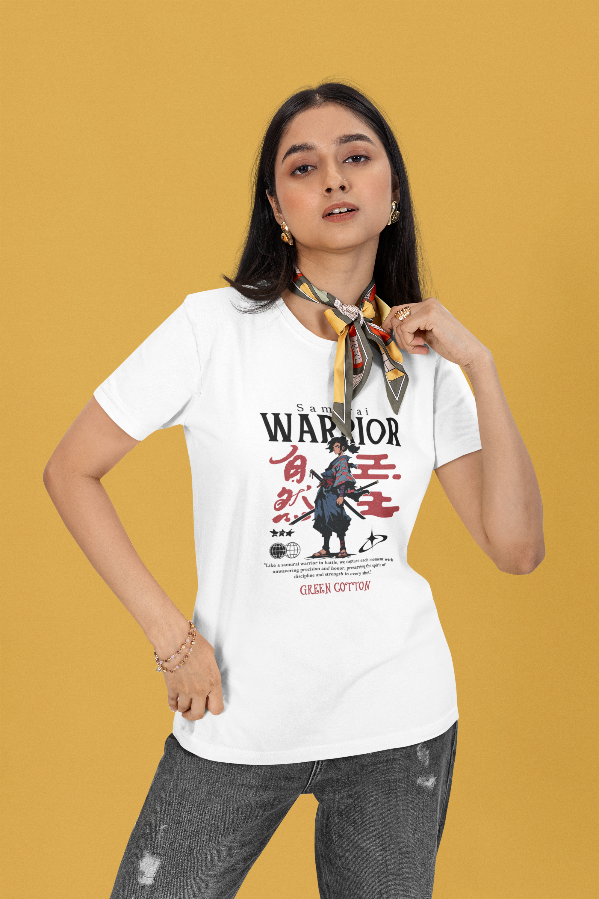 Samurai Warrior Legacy T-Shirt - Green Cotton