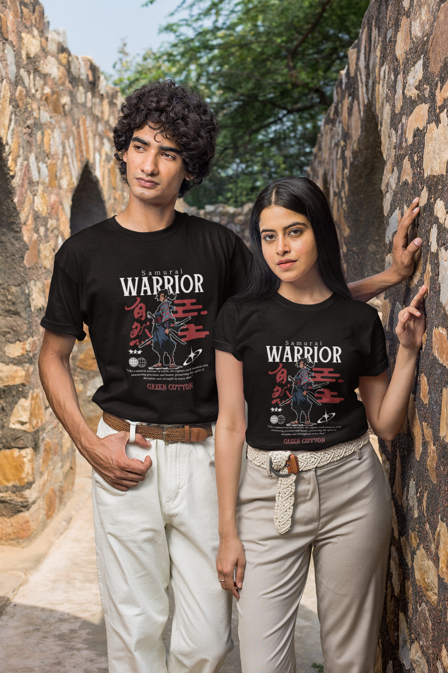 Samurai Warrior Legacy T-Shirt - Green Cotton