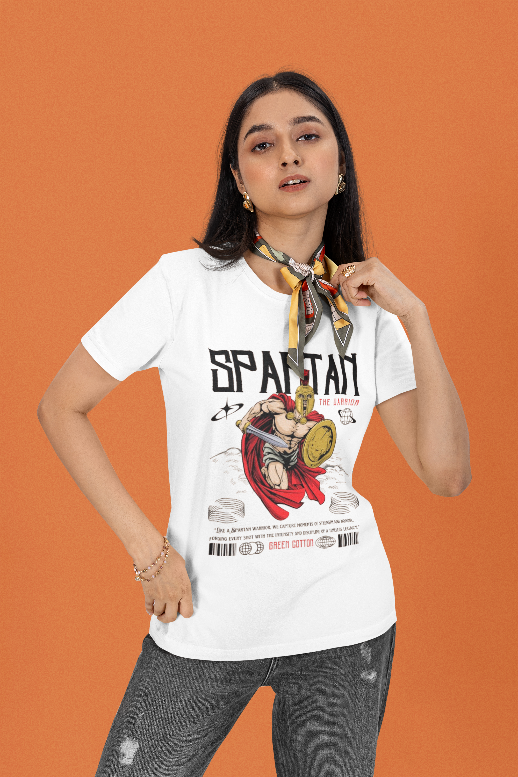 Spartan Premium Regular T-Shirt - Green Cotton