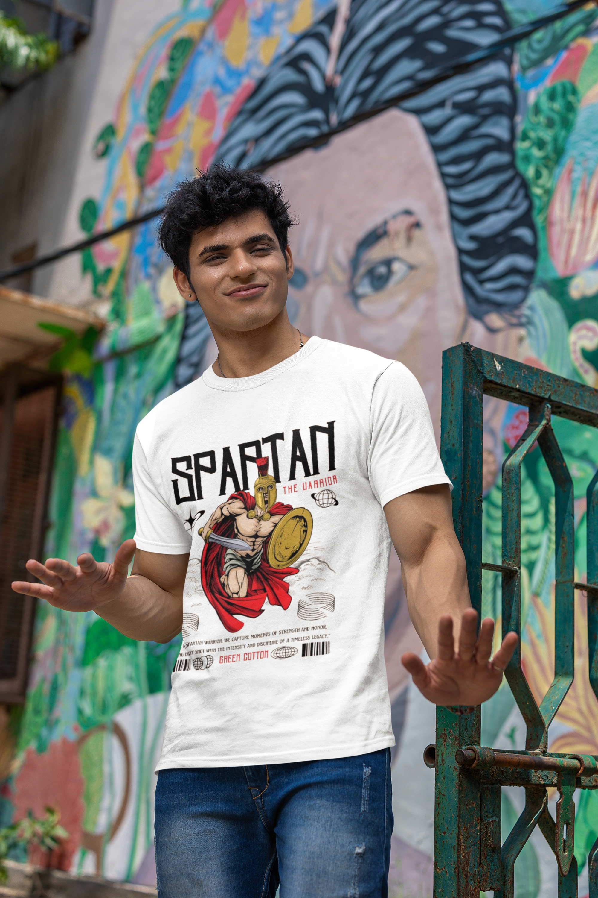 Spartan Premium Regular T-Shirt - Green Cotton