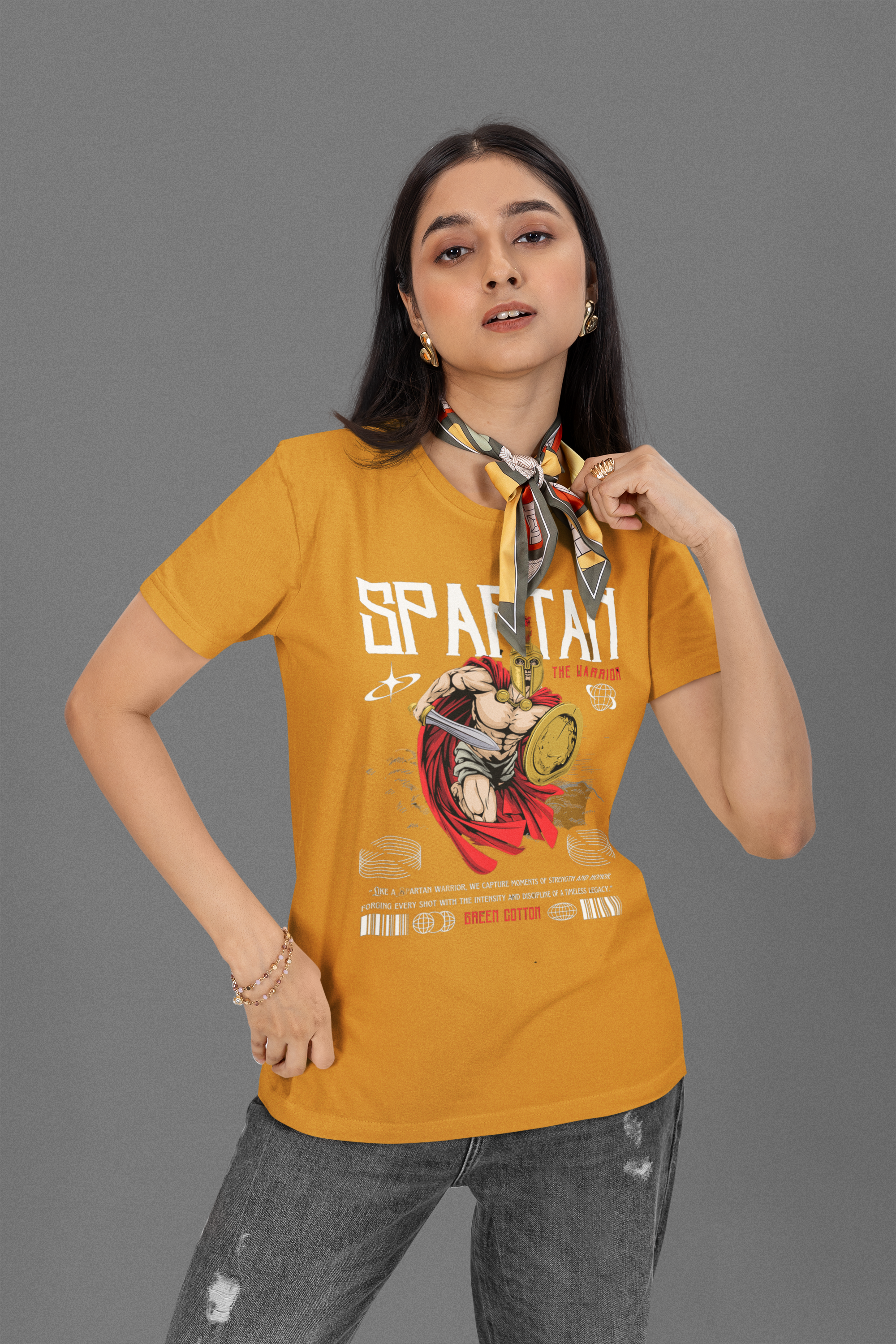 Spartan Premium Regular T-Shirt - Green Cotton