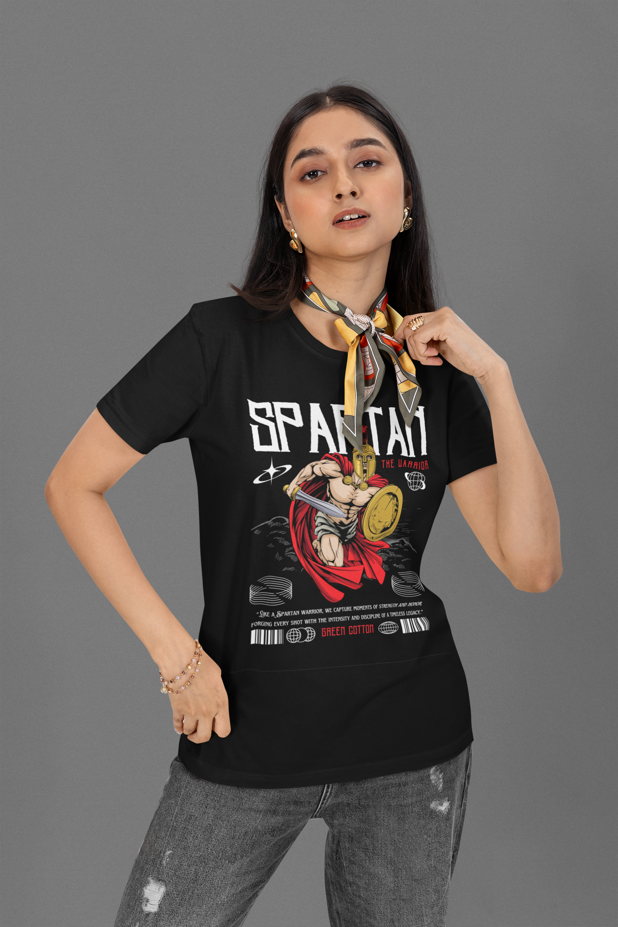 Spartan Premium Regular T-Shirt - Green Cotton