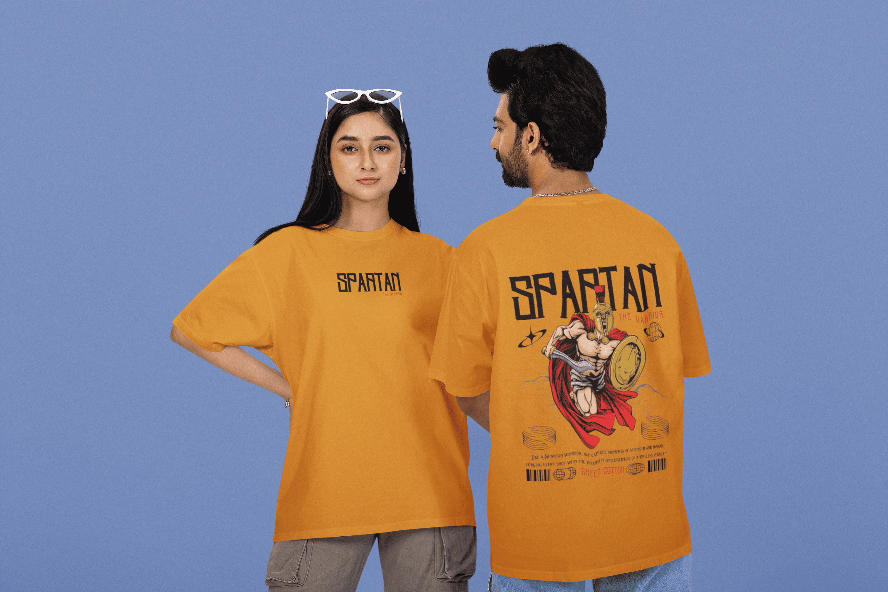 Spartan Oversized Premium T-Shirt - Green Cotton